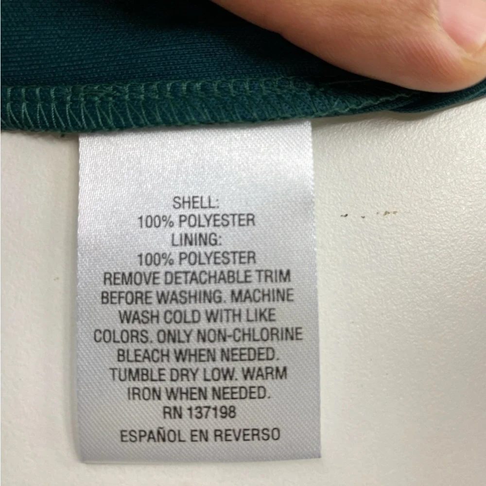 NWT Thalia Sodi sz xl teal necklace shift dress ruffled sleeve 0375 - Picture 4 of 4